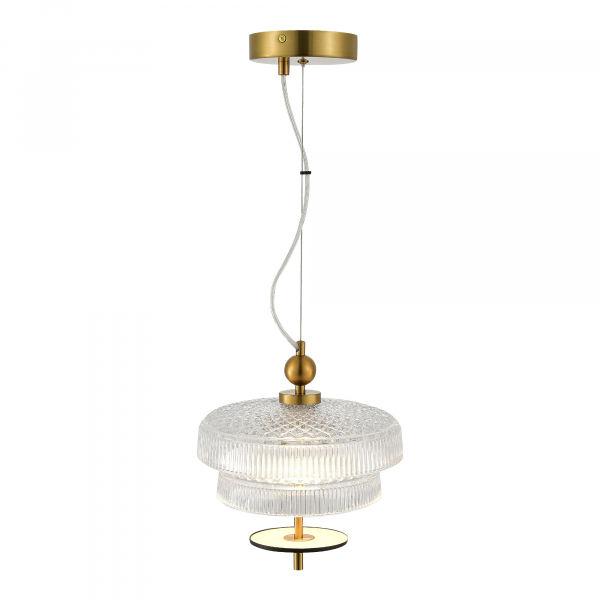 SL6122.313.01 Светильник подвесной ST-Luce Латунь/Прозрачный, Латунь LED 1*8W 3000K ORIENTAL, изображение 5