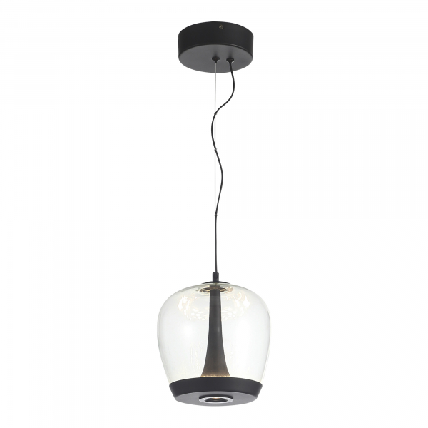 SL6014.423.01 Светильник подвесной ST-Luce Черный/Прозрачный, Черный LED 1*17W 3000K RIPPLE, изображение 4