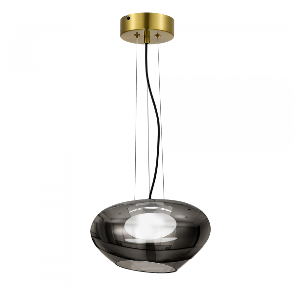 SL6019.303.01 Светильник подвесной ST-Luce Латунь/Дымчатый, Белый LED 1*10W 3000K FORAY