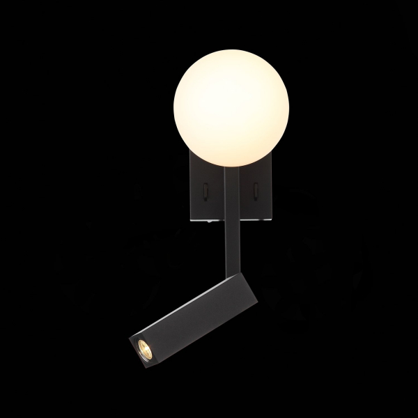 SL1581.401.02 Светильник настенный ST-Luce Черный/Белый LED 2*1+4W 3200K BOTELLI, изображение 7