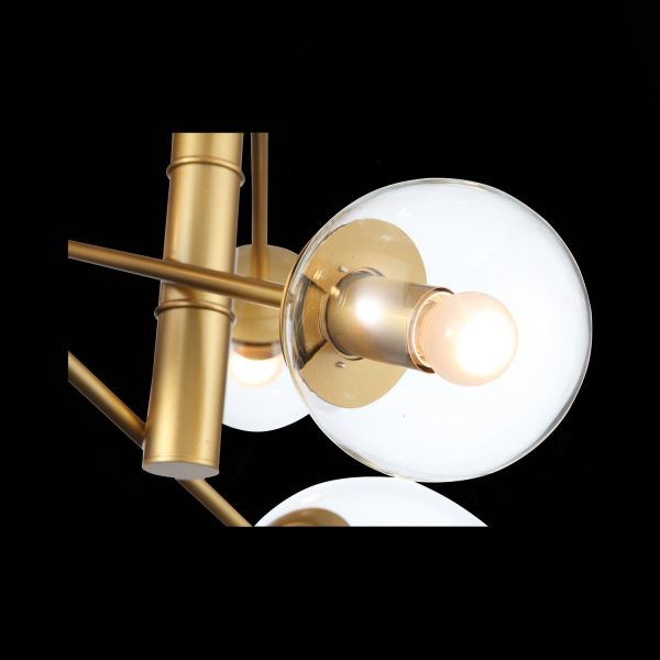 SL1150.203.08 Светильник подвесной ST-Luce Матовое золото/Прозрачный E27 8*40W (из 3-х коробок) LIORA, изображение 9