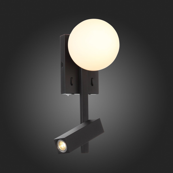 SL1581.401.02 Светильник настенный ST-Luce Черный/Белый LED 2*1+4W 3200K BOTELLI, изображение 9