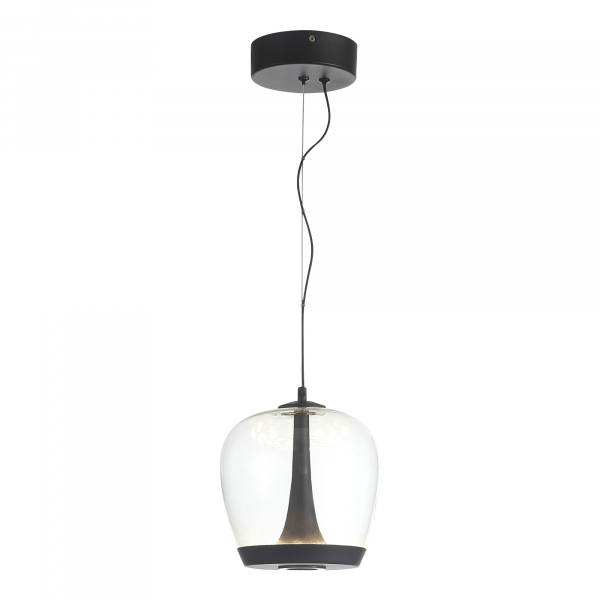 SL6014.423.01 Светильник подвесной ST-Luce Черный/Прозрачный, Черный LED 1*17W 3000K RIPPLE