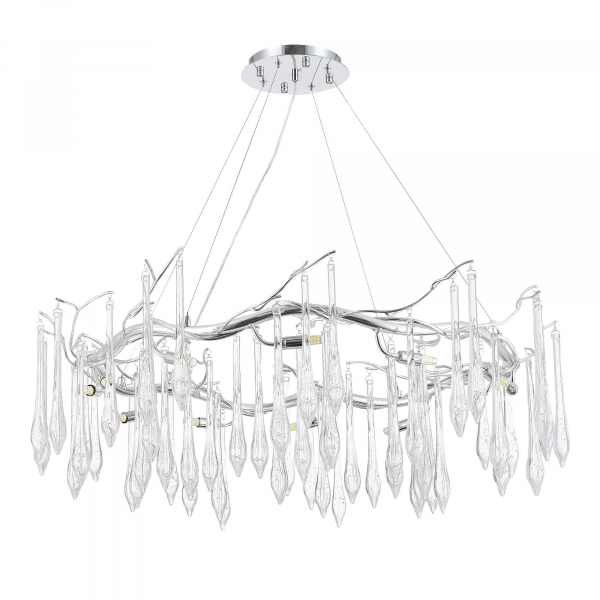 SL1660.103.12 Светильник подвесной ST-Luce Хром/Хром, Прозрачный G9 12*5W 4000K TEARDROPS, изображение 2