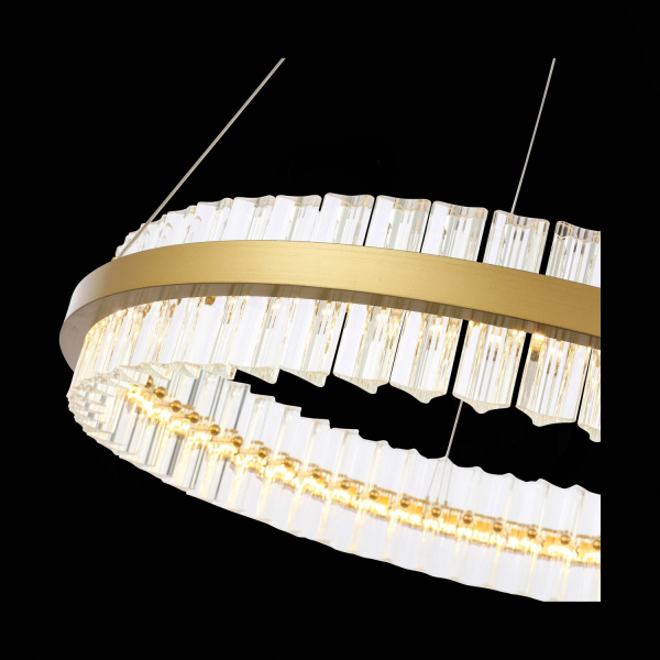 SL383.213.01 Светильник подвесной ST-Luce Матовое золото/Прозрачный LED 1*44W 3000K CHERIO, изображение 4