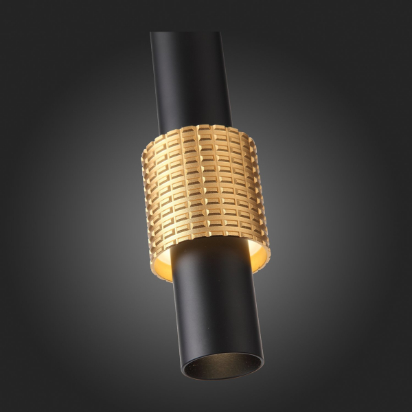 SL1591.403.01 Светильник подвесной ST-Luce Черный, Анодированный золотой/Черный LED 1*6W 3000K Подвесные светильники, изображение 8