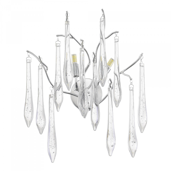 SL1660.101.02 Светильник настенный ST-Luce Хром/Хром, Прозрачный G9 2*5W 4000K TEARDROPS, изображение 2