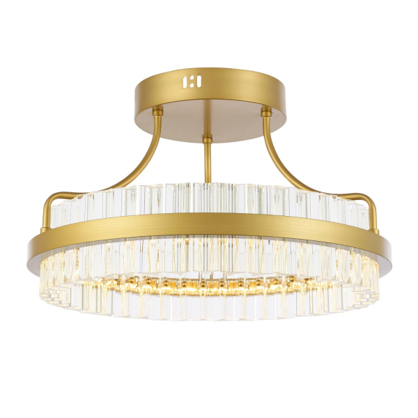 SL383.202.01 Светильник потолочный ST-Luce Матовое золото/Прозрачный LED 1*34W 3000K CHERIO, изображение 2