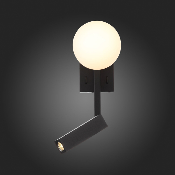 SL1581.401.02 Светильник настенный ST-Luce Черный/Белый LED 2*1+4W 3200K BOTELLI, изображение 11