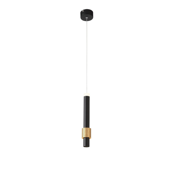 SL1591.403.01 Светильник подвесной ST-Luce Черный, Анодированный золотой/Черный LED 1*6W 3000K Подвесные светильники