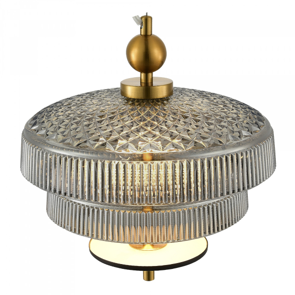 SL6122.303.01 Светильник подвесной ST-Luce Латунь/Латунь, Дымчатый LED 1*8W 3000K ORIENTAL, изображение 3
