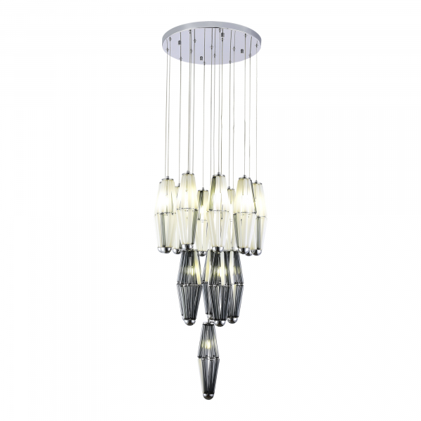 SL1242.103.16 Светильник подвесной ST-Luce Хром/Дымчатый, Молочный G9 16*5W 4000K CIARA