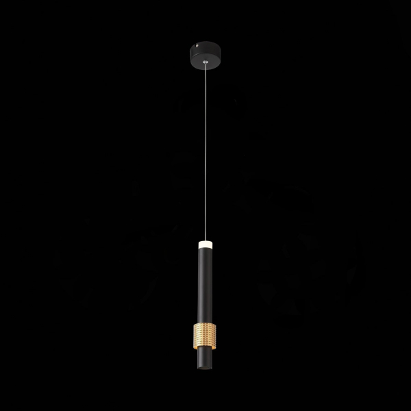 SL1591.403.01 Светильник подвесной ST-Luce Черный, Анодированный золотой/Черный LED 1*6W 3000K Подвесные светильники, изображение 4