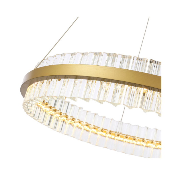 SL383.213.01 Светильник подвесной ST-Luce Матовое золото/Прозрачный LED 1*44W 3000K CHERIO, изображение 2