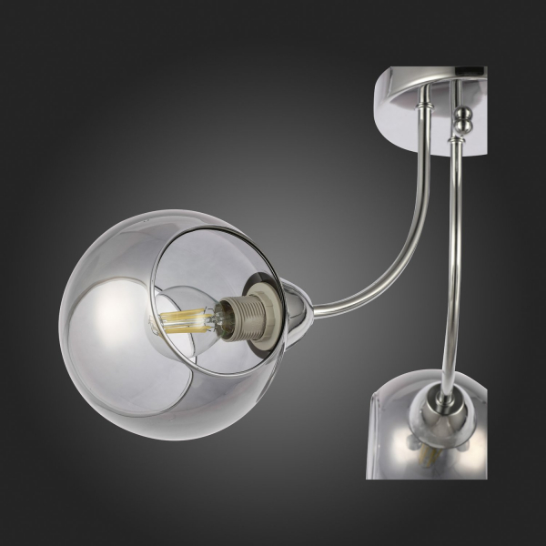 SLE102102-03 Светильник потолочный Хром/Дымчатый E14 3*40W RELOTTE, изображение 9