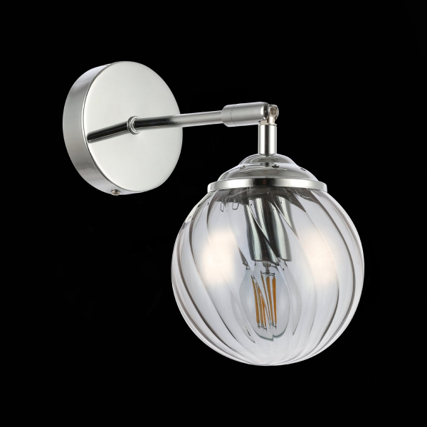 SLE102201-01 Светильник настенный Хром/Дымчатый E14 1*40W FASIA, изображение 3