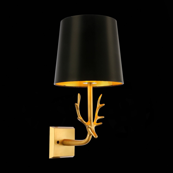SL1123.201.01 Светильник настенный ST-Luce Латунь/Черный, Золотистый E14 1*40W VELOSSA, изображение 6