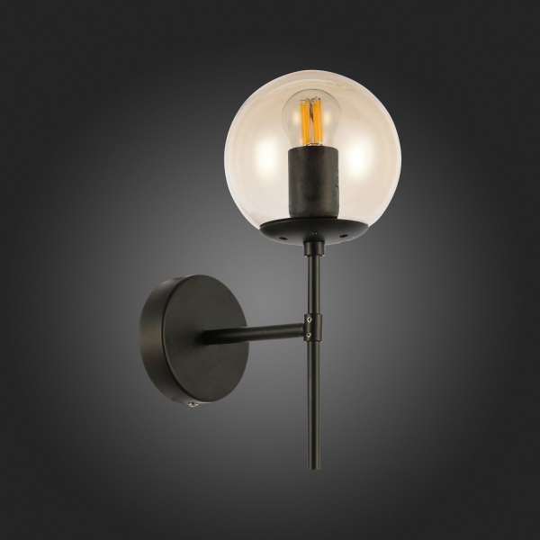 SLE154901-01 Светильник настенный Черный/Янтарный E27 1*40W LACOTTA, изображение 6