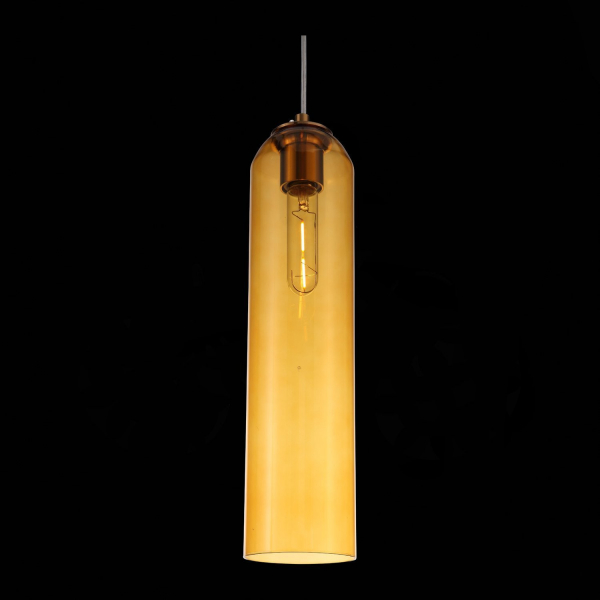 SL1145.393.01 Светильник подвесной ST-Luce Латунь/Янтарный E27 1*60W CALLANA, изображение 5