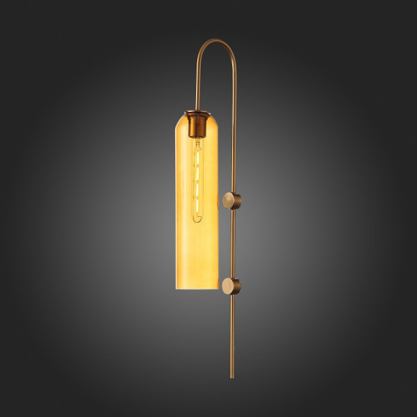 SL1145.391.01 Светильник настенный ST-Luce Латунь/Янтарный E27 1*60W CALLANA, изображение 7