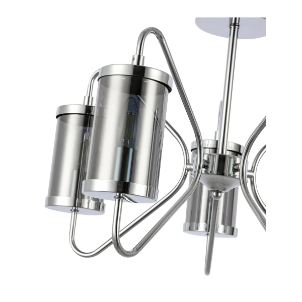SLE102302-05 Светильник потолочный Хром/Дымчатый E14 5*40W VALIERI, изображение 3