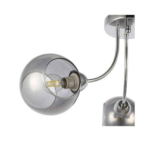 SLE102102-03 Светильник потолочный Хром/Дымчатый E14 3*40W RELOTTE, изображение 3