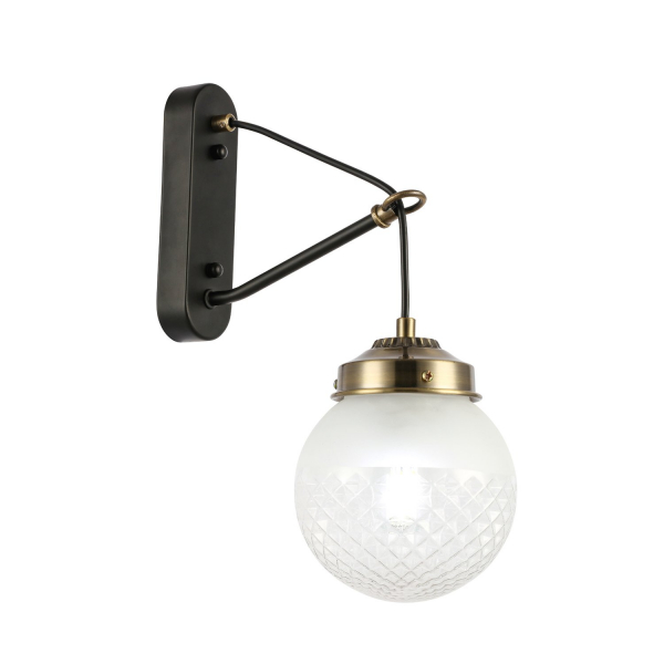 SLE110301-01 Светильник настенный Черный, Бронза/Прозрачный, Белый E27 1*60W STRICCE SLE110301-01 Светильник настенный Черный, Бронза/Прозрачный, Белый E27 1*60W STRICCE