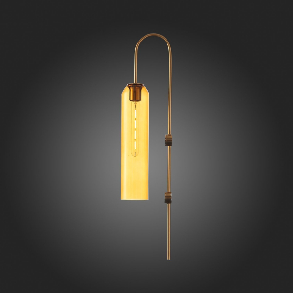 SL1145.391.01 Светильник настенный ST-Luce Латунь/Янтарный E27 1*60W CALLANA, изображение 8