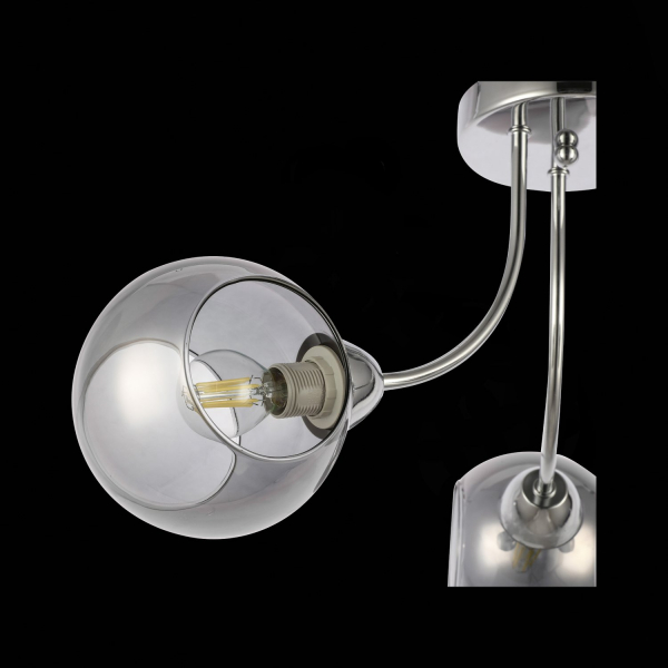 SLE102102-03 Светильник потолочный Хром/Дымчатый E14 3*40W RELOTTE, изображение 6