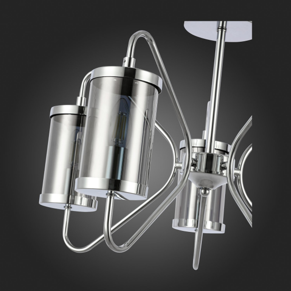 SLE102302-05 Светильник потолочный Хром/Дымчатый E14 5*40W VALIERI, изображение 9
