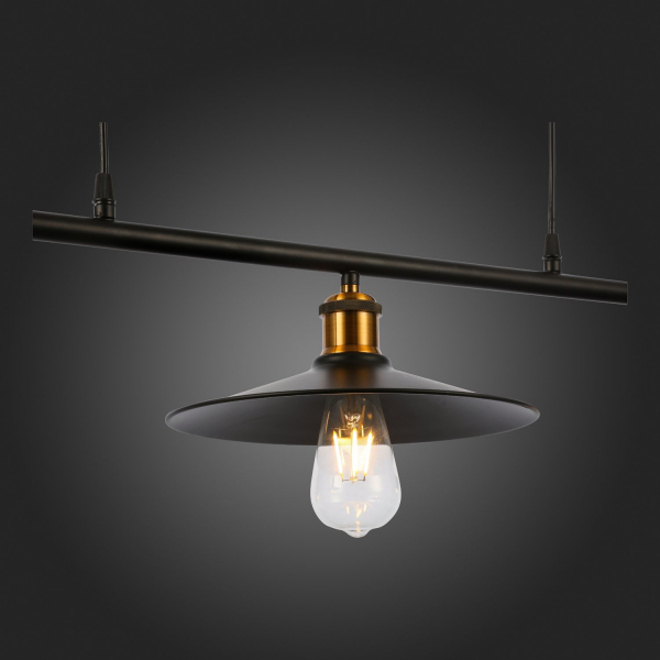 SLE120503-03 Светильник подвесной Черный/Черный E27 3*60W ESPERAZZA, изображение 11
