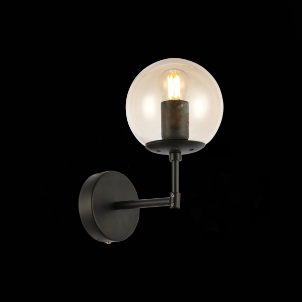 SLE154901-01 Светильник настенный Черный/Янтарный E27 1*40W LACOTTA, изображение 3