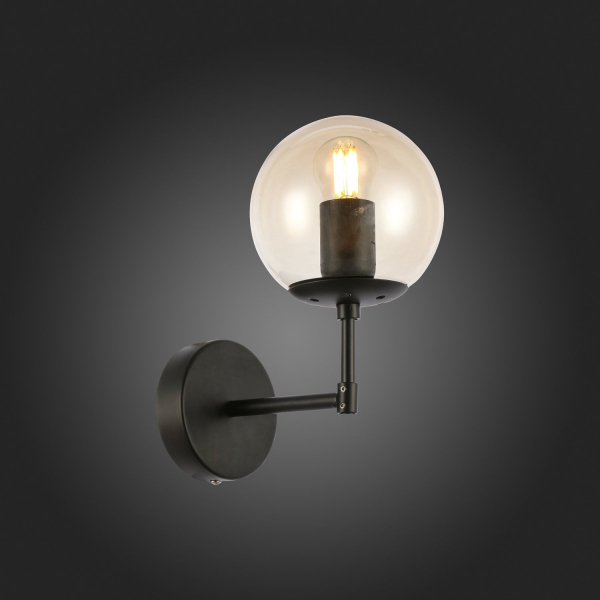 SLE154901-01 Светильник настенный Черный/Янтарный E27 1*40W LACOTTA, изображение 5