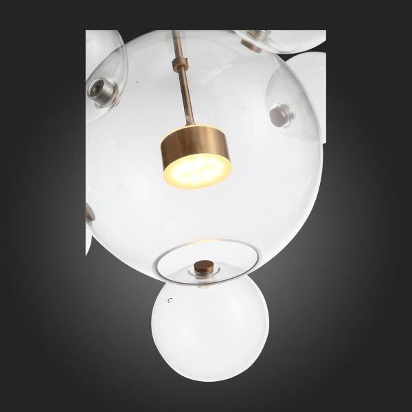 SL1133.213.01 Светильник подвесной ST-Luce Латунь/Прозрачный LED 1*14W 3000K BOPONE, изображение 9