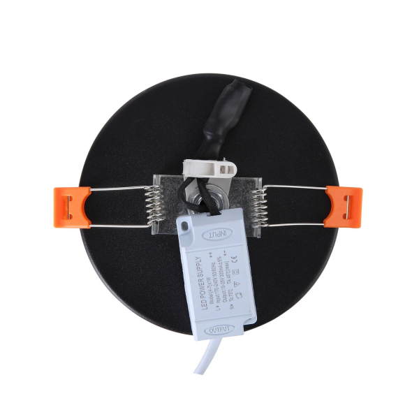ST104.402.06 Светильник встраиваемый Черный LED 1*6W 3000K 468Lm Ra&gt;80 120° IP20 D110xH20 170-240V Встраиваемые светильники, изображение 3