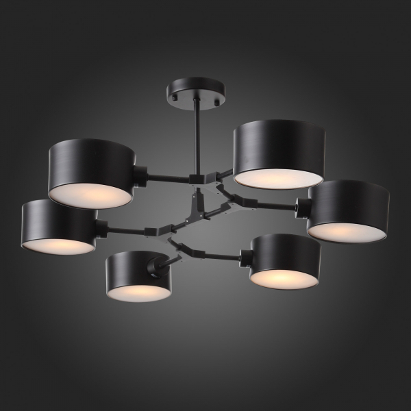 SLE183402-06 Светильник потолочный Черный/Черный E14 6*60W GIMENTO, изображение 11