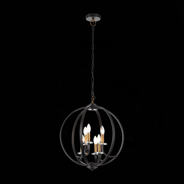 SL1013.423.06 Светильник подвесной ST-Luce Черный, Золото/Черный E14 6*40W PIANETTA, изображение 5