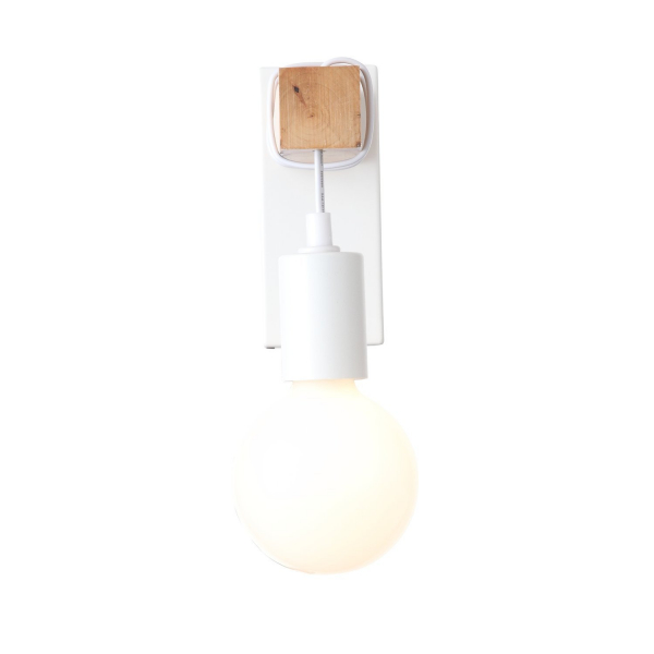 SL1142.501.01 Светильник настенный Белый, Светлое дерево E27 1*60W BAGETTI, изображение 3