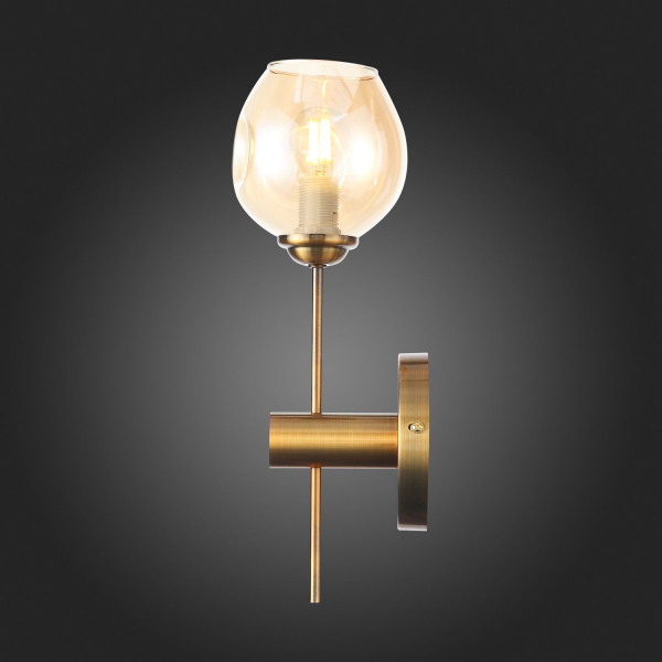 SL1500.201.01 Светильник настенный ST-Luce Золотистый/Янтарный E14 1*40W FOVIA, изображение 9