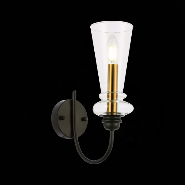 SLE112401-01 Светильник настенный Черный/Прозрачный E14 1*40W RAMMO, изображение 5