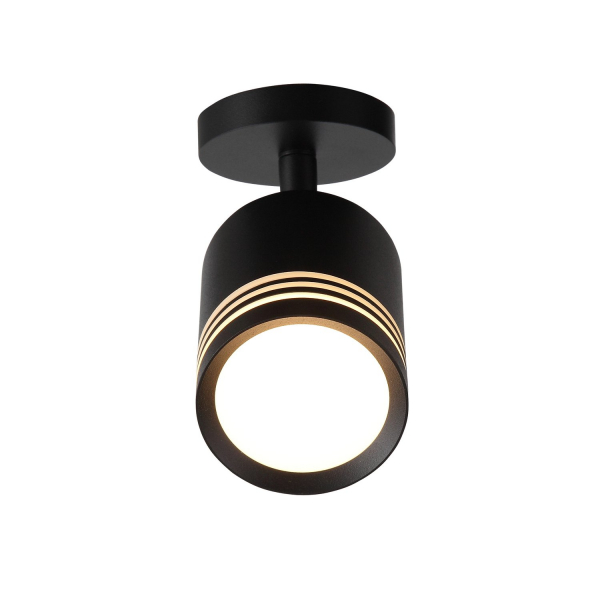 ST101.412.05 Светильник потолочный Черный LED 1*5W 3000K 390Lm Ra&gt;80 120° D68xH140 170-240V Накладные светильники, изображение 2