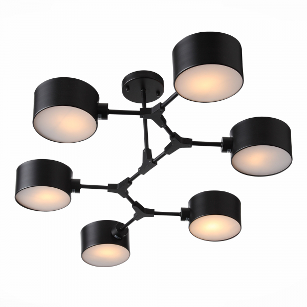 SLE183402-06 Светильник потолочный Черный/Черный E14 6*60W GIMENTO, изображение 2