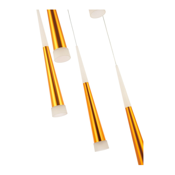 SLE200103-05 Светильник подвесной Золотистый/Золотистый, Белый LED 5*7W 3000K ORPELO, изображение 3