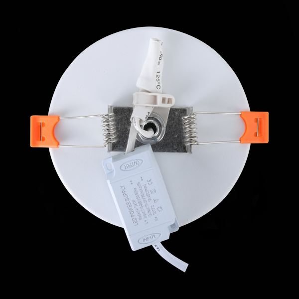 ST104.502.06 Светильник встраиваемый Белый LED 1*6W 3000K 468Lm Ra&gt;80 120° IP20 D110xH20 170-240V Встраиваемые светильники, изображение 6