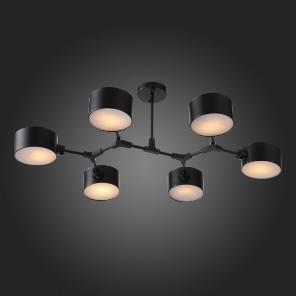 SLE183402-06 Светильник потолочный Черный/Черный E14 6*60W GIMENTO, изображение 9