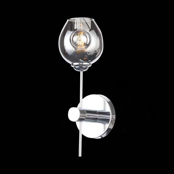 SL1500.101.01 Светильник настенный ST-Luce Хром/Дымчатый E14 1*40W FOVIA, изображение 4