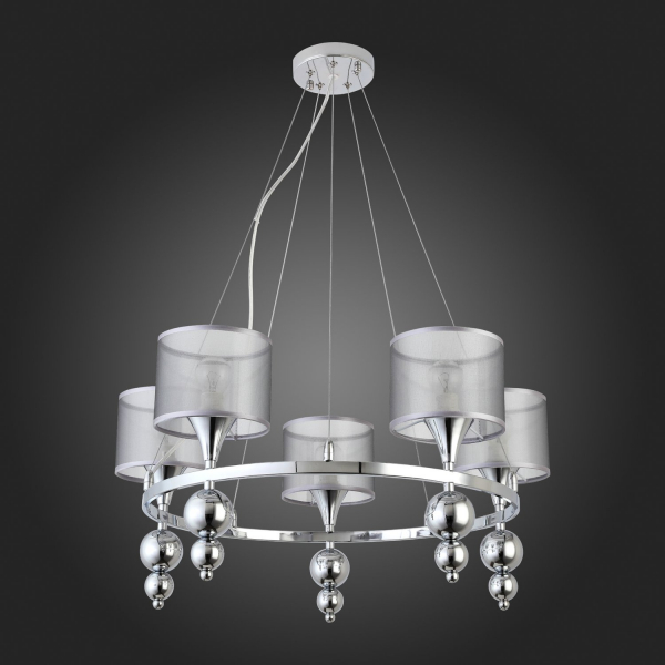 SLE107103-05 Светильник подвесной Хром/Серебристый E14 5*40W PAZIONE, изображение 8