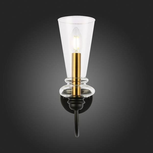 SLE112401-01 Светильник настенный Черный/Прозрачный E14 1*40W RAMMO, изображение 12