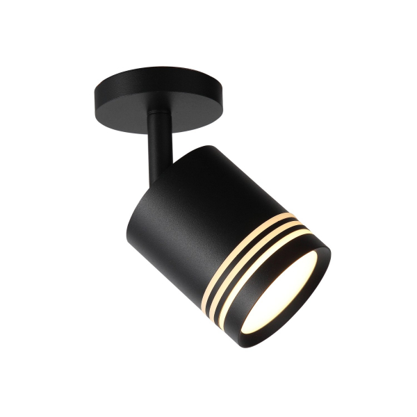 ST101.412.05 Светильник потолочный Черный LED 1*5W 3000K 390Lm Ra&gt;80 120° D68xH140 170-240V Накладные светильники