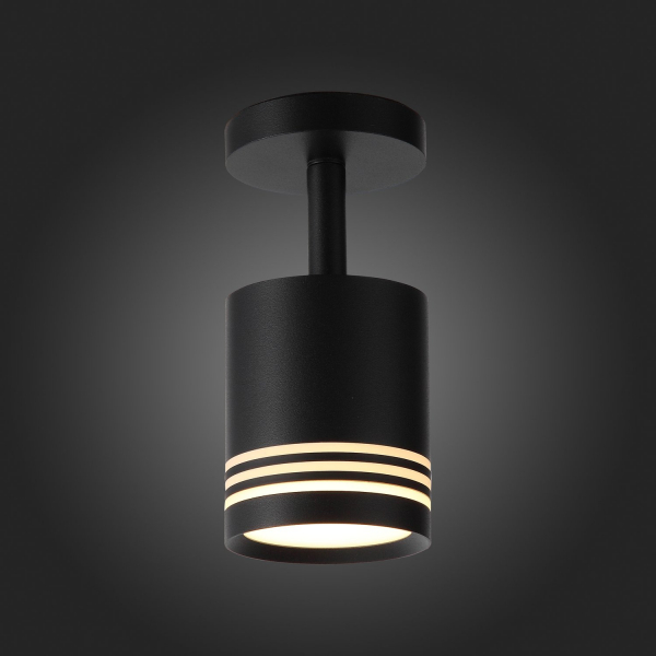 ST101.412.05 Светильник потолочный Черный LED 1*5W 3000K 390Lm Ra&gt;80 120° D68xH140 170-240V Накладные светильники, изображение 9